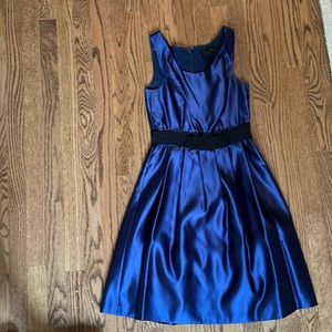 Max and Cleo blue silk dress
